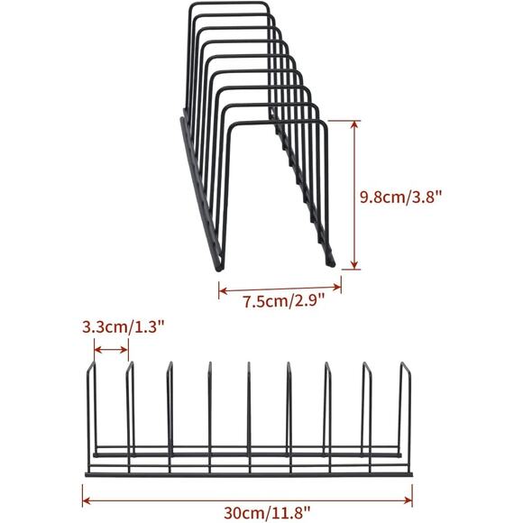 Pot Lid Organizer, 2 Pack Kitchen Plate USU201, Black - Picture 2 of 4